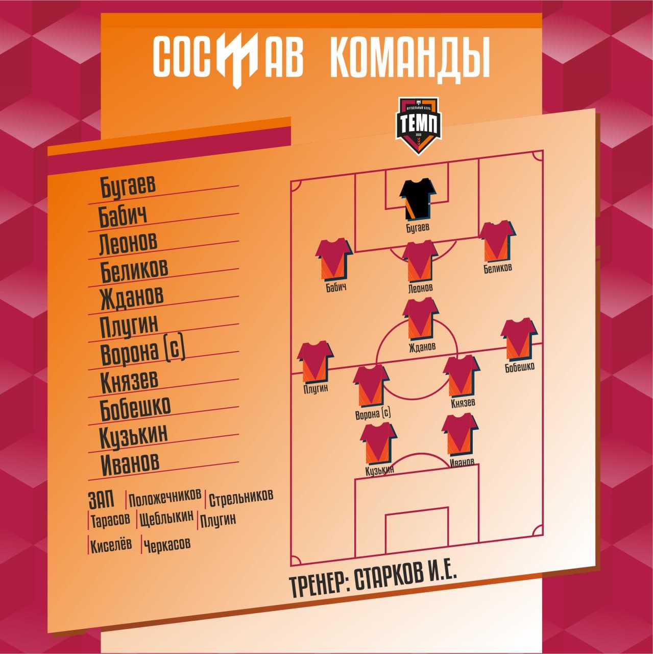 СТАРТОВЫЙ СОСТАВ!