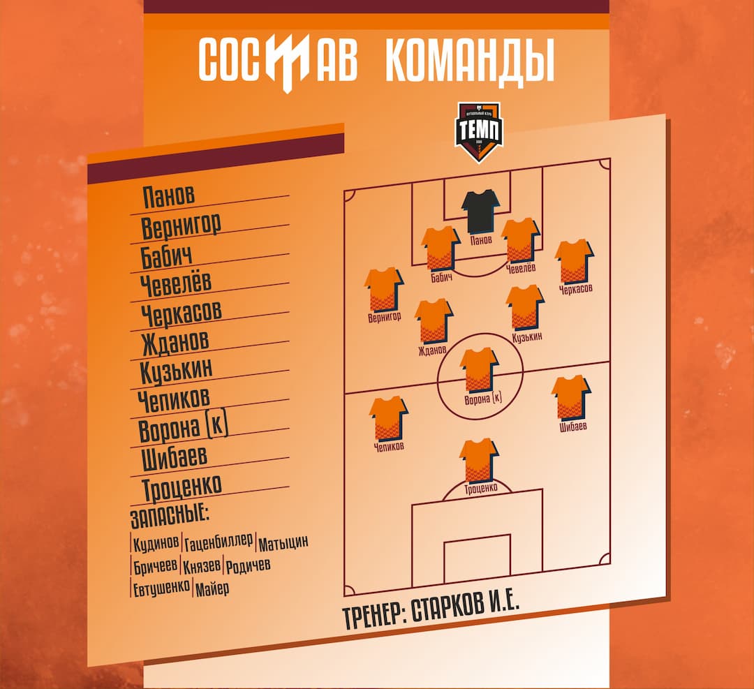 НАШ СОСТАВ НА ИГРУ!